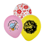 Printed rubber balloons, balloons