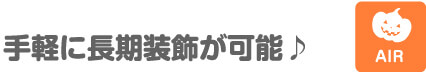 手軽に長期装飾が可能♪