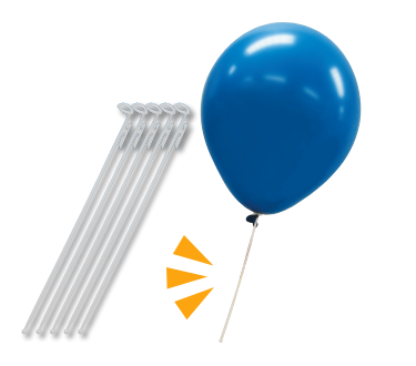 Balloons, balloon sticks